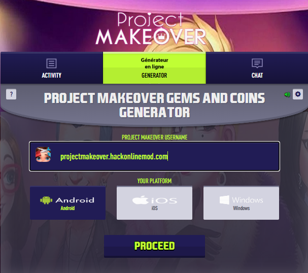 Project Makeover triche
